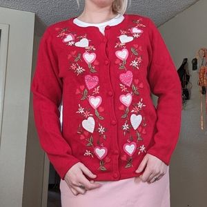 Vintage valentine heart sweater